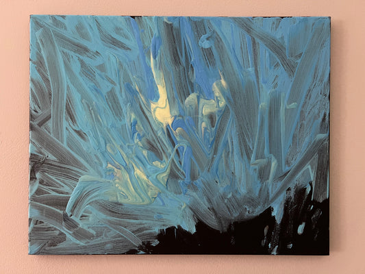 16 x 20 Acrylic Glow in The Dark Painting on canvas